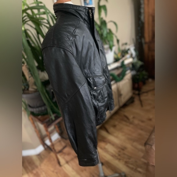 City streets leather Jacket men’s Medium black - Picture 5 of 10